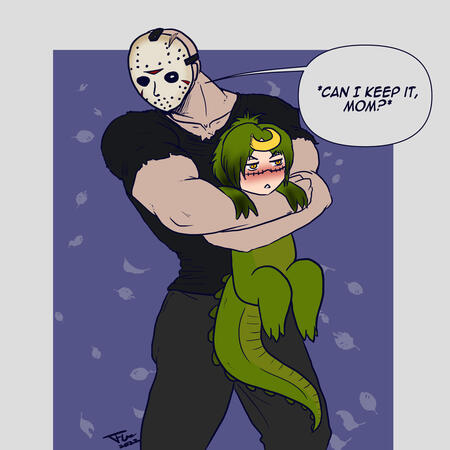 Jason Voorhees holding a disgruntled BananaWani